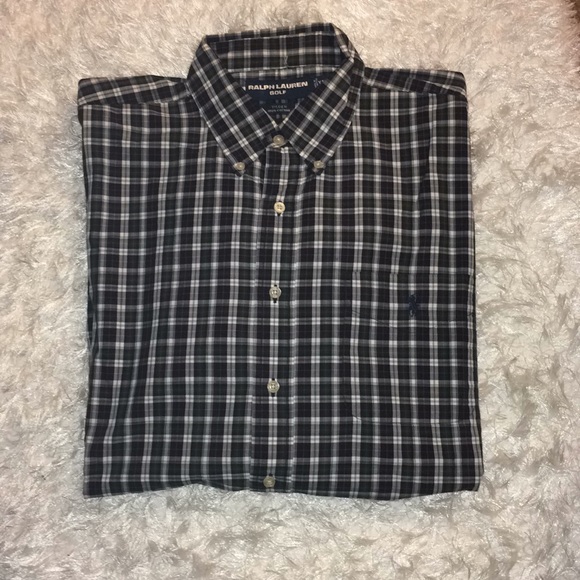 Sport Shirt Chaps Ralph Lauren LS Big and Tall Red Plaid Mens New NWT 3XLT 3TGL